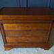 Commode en merisier 3 tiroirs XXe style Louis Philippe