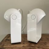 Vintage Table Lamp White Space Age Look Massive 90's design