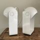 Vintage Table Lamp White Space Age Look Massive 90's design