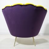 Radice & Minotti Mid-Century Modern Italian Velvet Armchair, 1950s