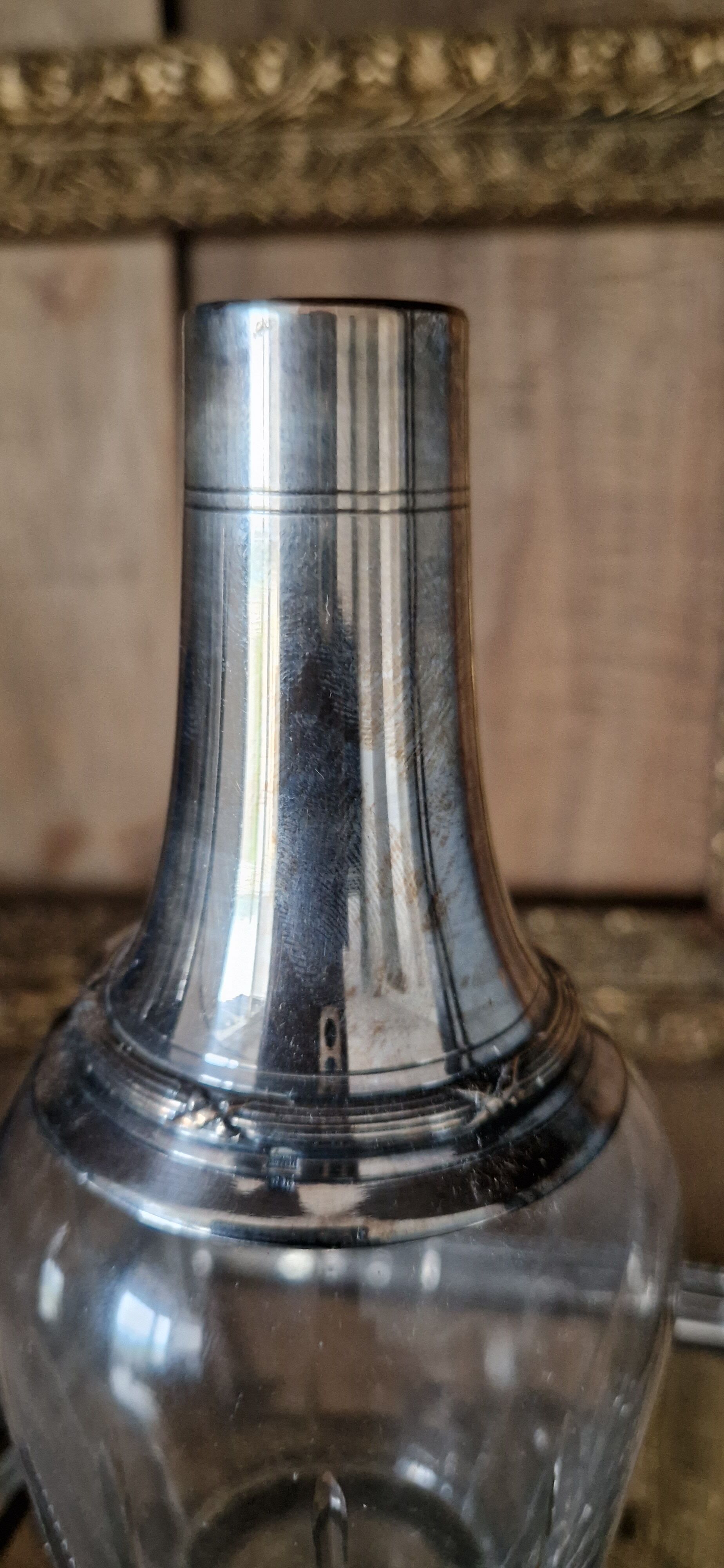 Silver and crystal liquor service