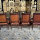 Suite de 4 fauteuils époque Restauration cuir et acajou