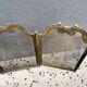 Antique brass fireplace screen from the 1920s, 4-panel fireplace screen