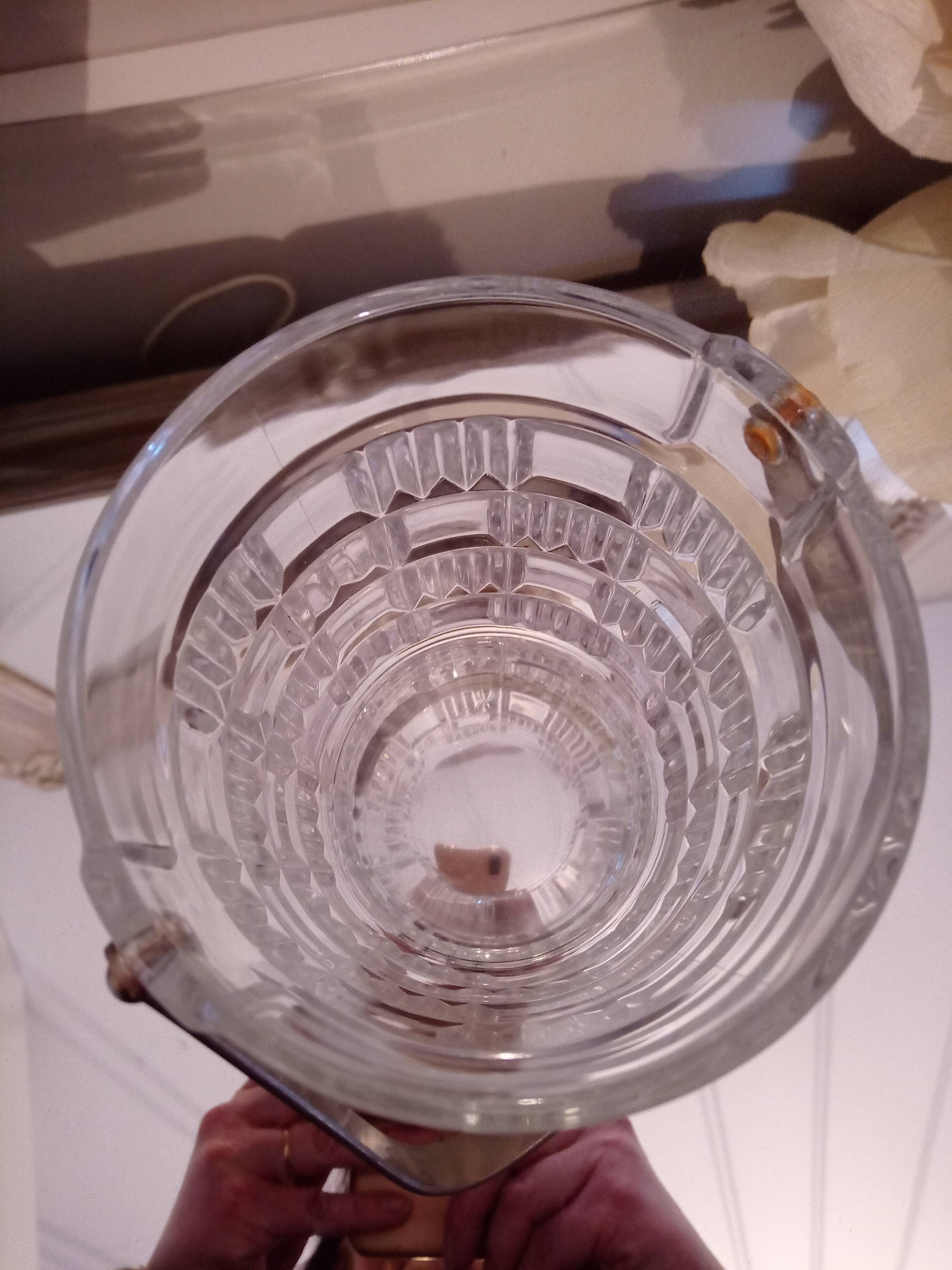 Molded glass ice bucket