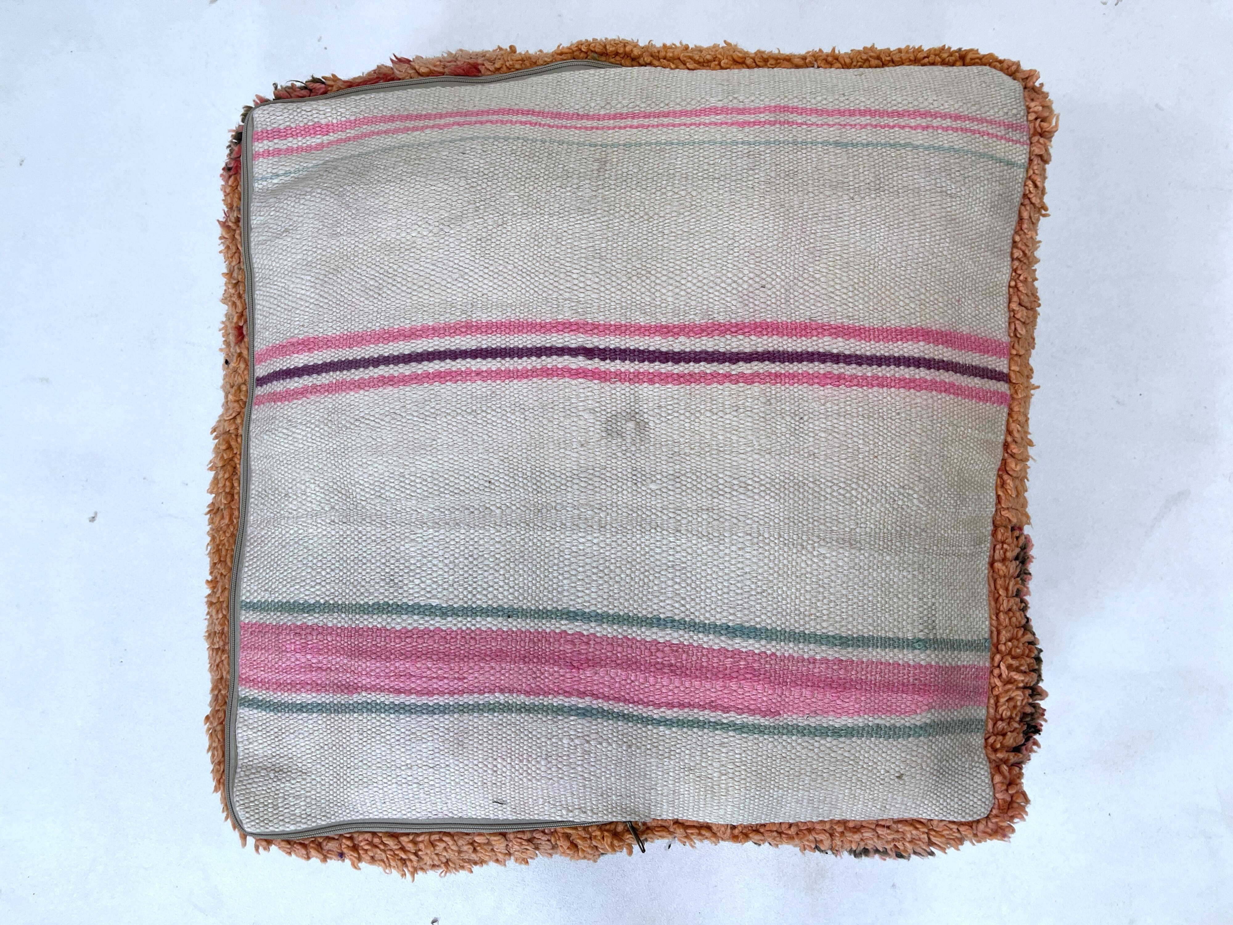 Moroccan kilim pouf
