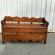 Carved wooden storage bench – rustic Savoyard style