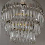 Vintage chandelier entirely made of crystal