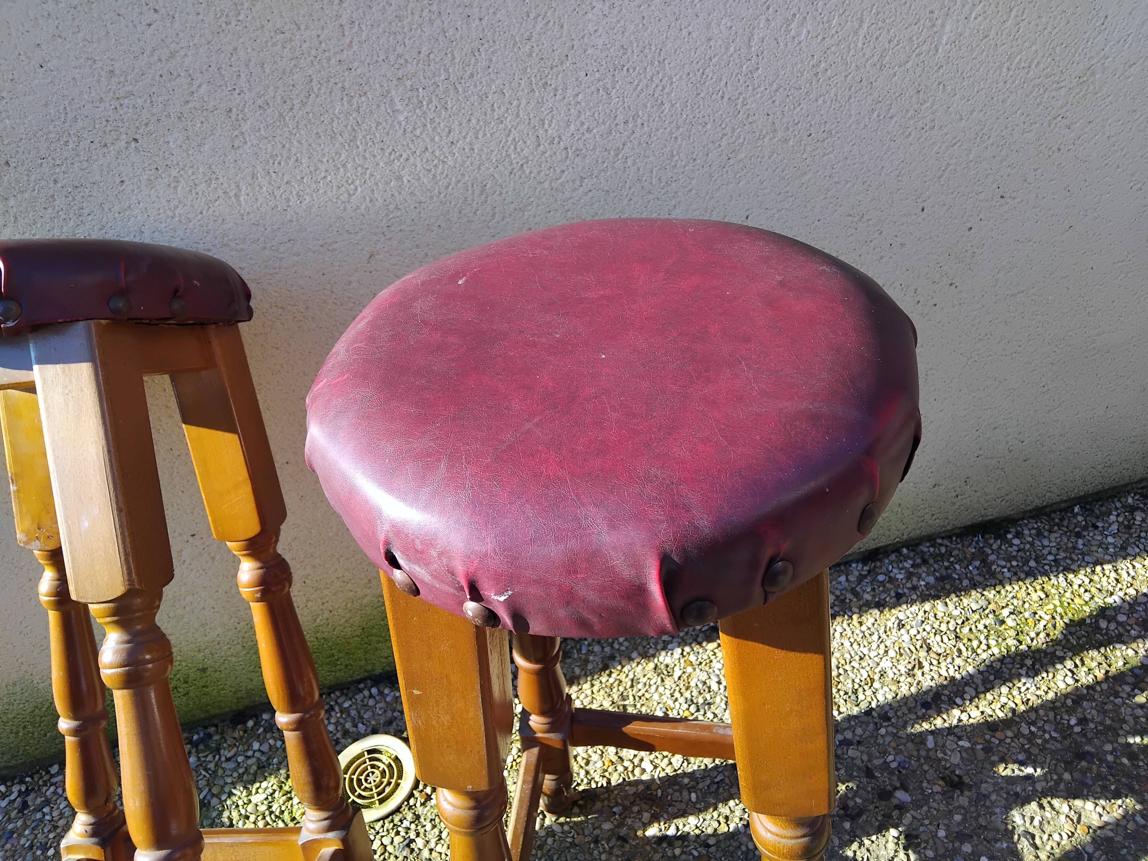 Pair of vintage 80s bar stools