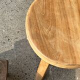 Small child's chair in natural blond teak back with three bars