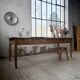 Pine and oak farmhouse table with multiple drawers, communal type, 240cm.