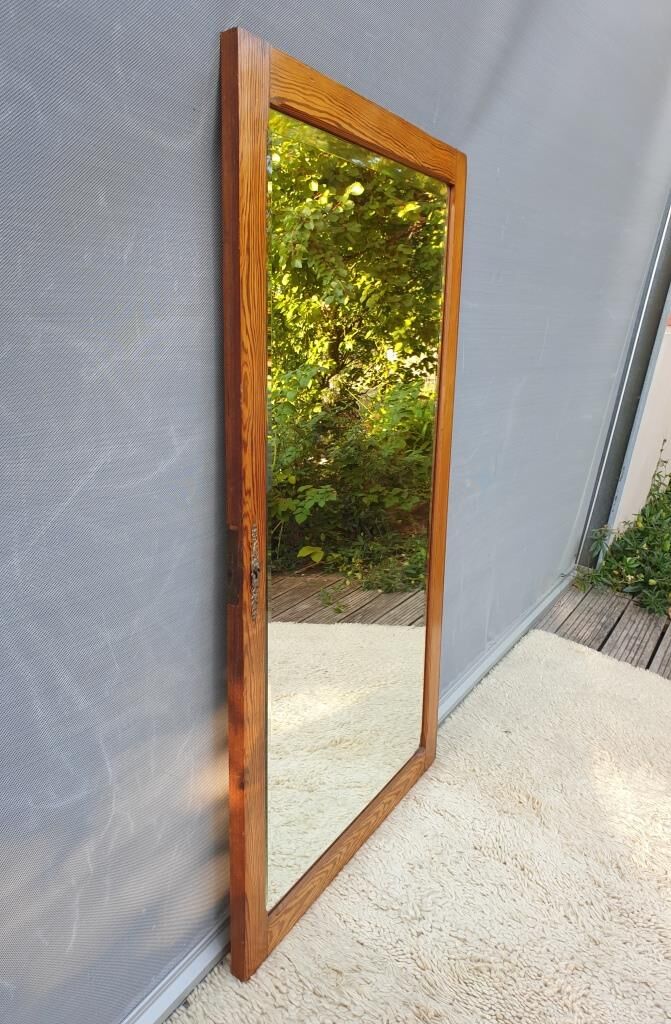 Beveled Ice Pine Door Mirror 64X120