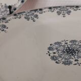 6 Flat plates in blue/green iron clay model “Mignon”, H & Cie Sarreguemines