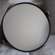 Miroir mural rond en plastique fumé vintage