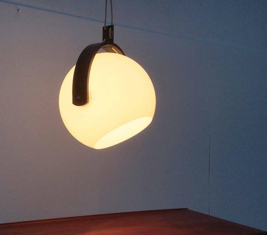 Mid-Century Swiss Space Age Plastic & Plywood Pendant Lamp from Temde, 1960s