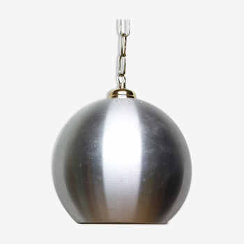 Brushed metal globe suspension