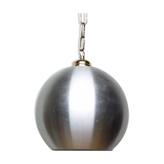 Brushed metal globe suspension