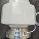 Vintage Skyscraper ceiling light, opaline glass table lamp, Bauhaus.