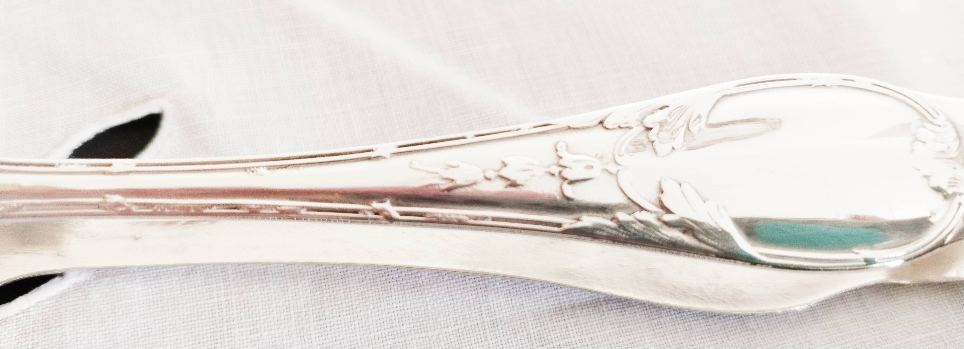 Silver sugar or ice tongs