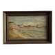 Oil on canvas depicting a rocky coast from the early 20th century