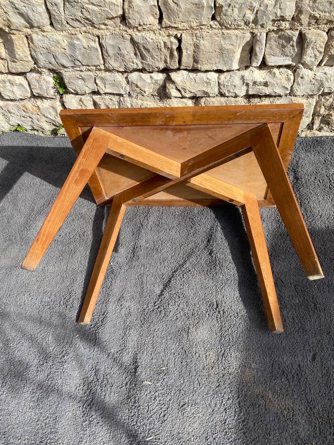 Oak coffee table from the 1950s