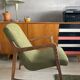 Original mid-century polish chair "type 364" from late 50s. Designed by Barbara Fenrych-Węcławska