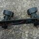 Ramp of black spotlights, vintage 1980s
