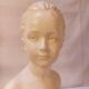 Wax bust "louyise brongniart" by miguel embil after houdon - 27 cm