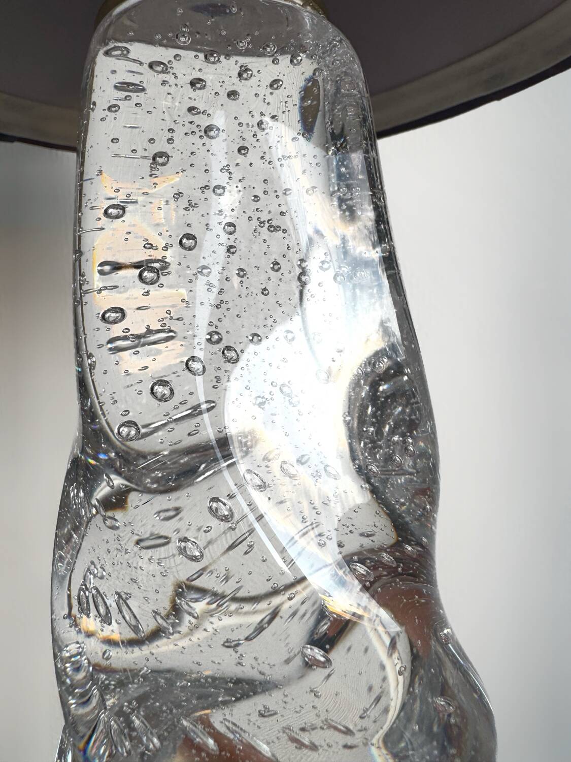 Small Schneider crystal lamp from the 50s