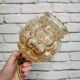 Old vintage hanging lamp stroller in moulded glass