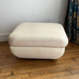 Pouf en cuir années 70/80