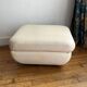 Leather pouf from the 70s/80s