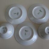 Tea cups and under cups Limoges art deco