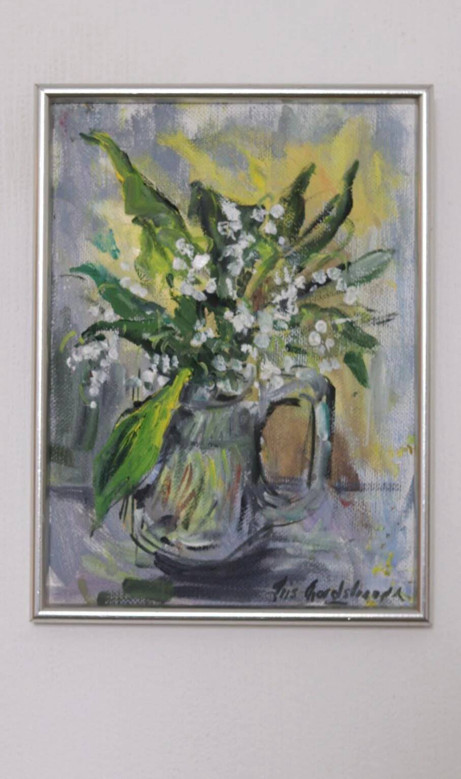 Original Swedish Oil on Canvas – “Lilje kon valje” by Iris Nordstrandh