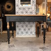Bureau vintage en bois massif, 2 tiroirs