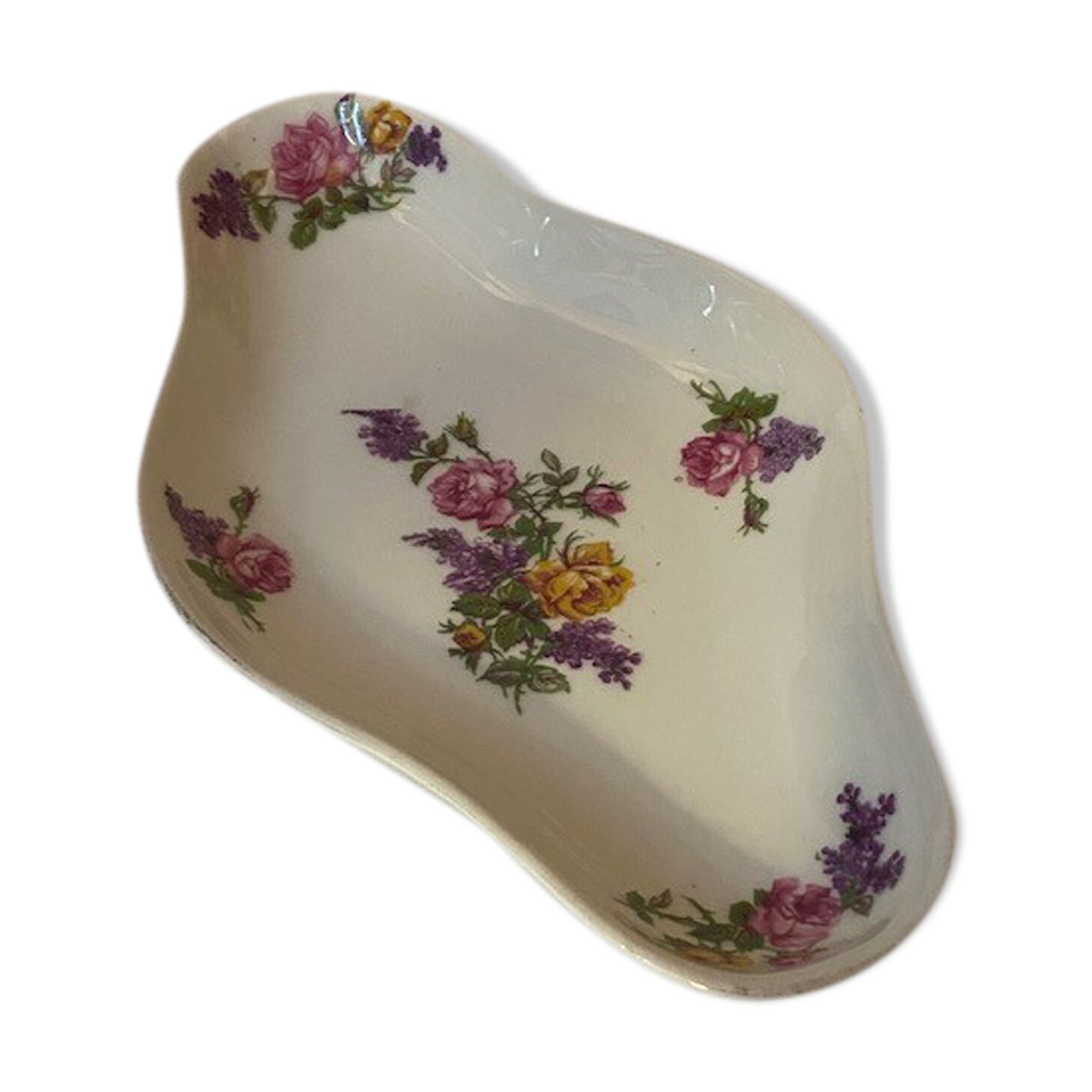 Flowered Ramequin, signed L.S. Limoges