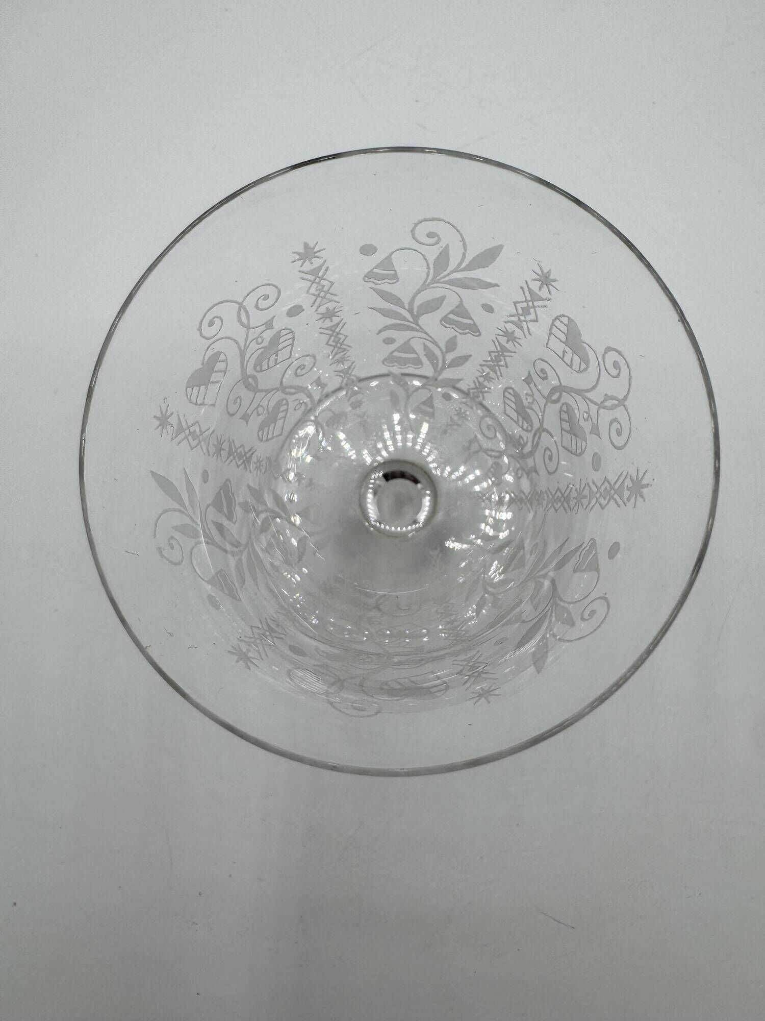 Set of 5 white wine glasses - Baccarat Crystal – Argentina model, 1940