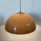 Mushroom hanging lamp brown , 1970s