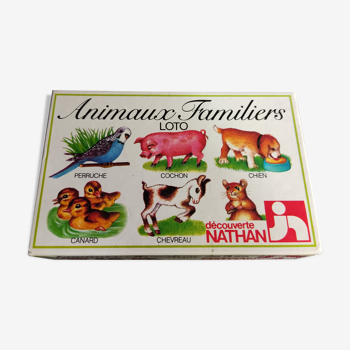 Loto en carton vintage animaux de la ferme