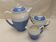 Vintage Ceranord coffee service pot coffee maker sugar bowl blue white