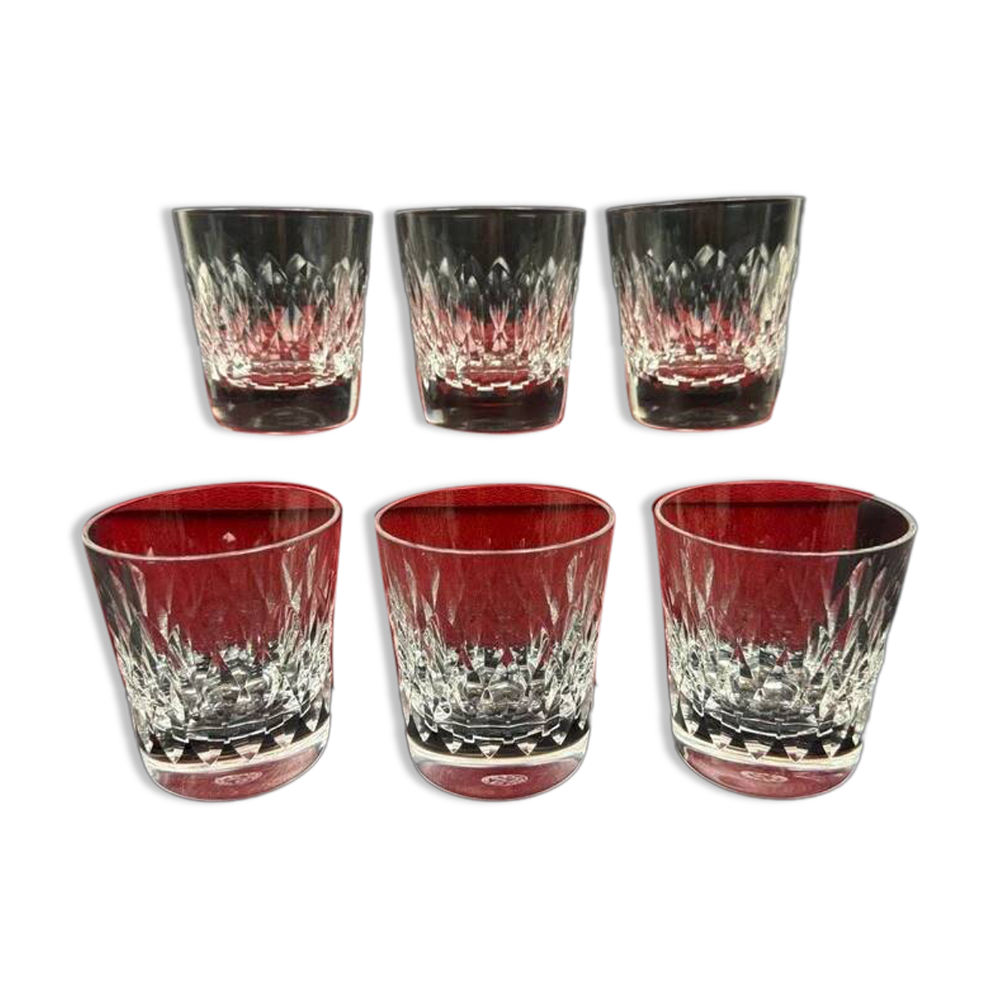 Baccarat, set of 6 Armagnac model whisky glasses