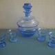 Liqueur service carafe crystal glasses bohemian crystal glasses