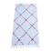 Tapis artisanal en coton recyclé - Réversible - Rouge et blanc