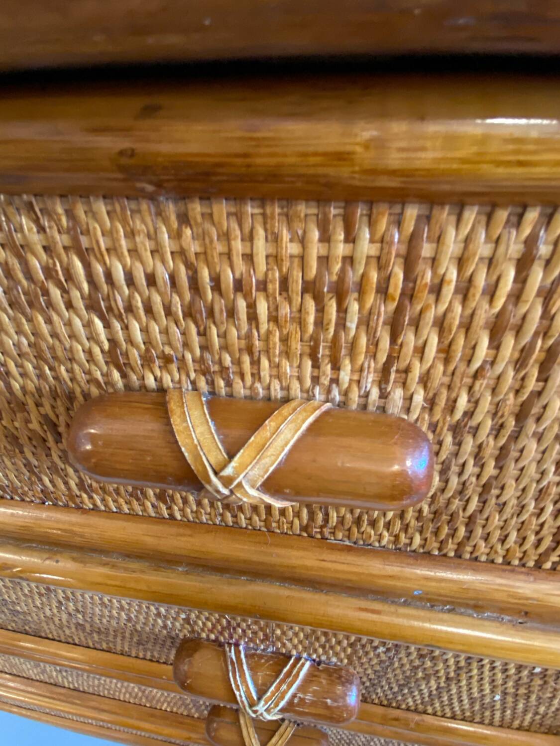Rattan chest of drawers