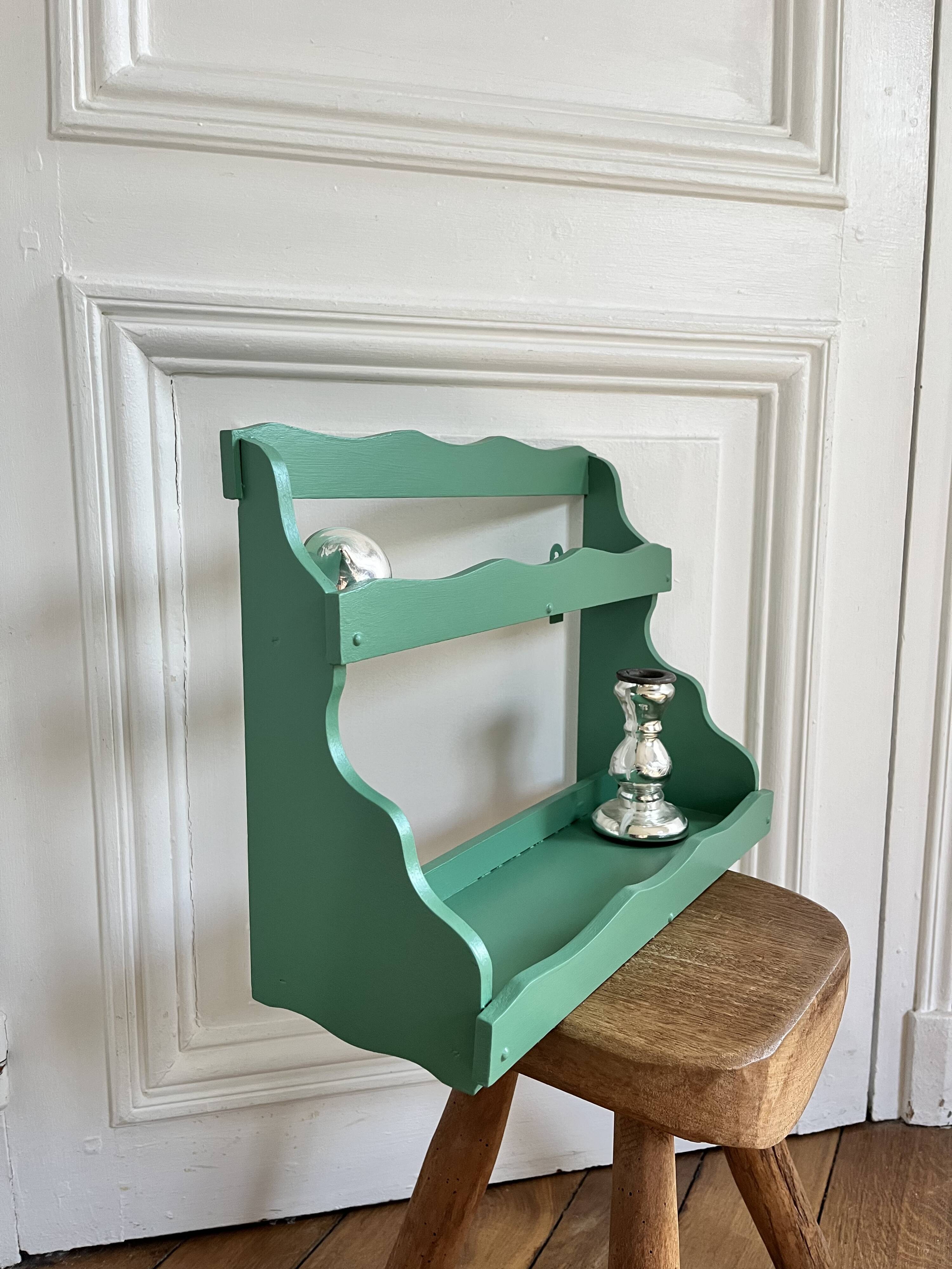 Vintage wall shelf with two shelves