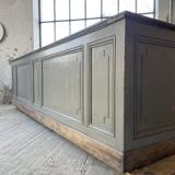 XXL walnut trade counter with multiple drawers