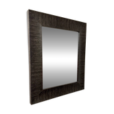 Grand miroir mural rectangulaire – Cadre texturé en relief – 68 × 57,5