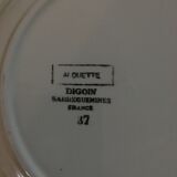 Set of 5 hollow plates sarreguemines /digoin