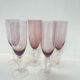 5 flûtes champagne verre bulle, 1970