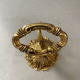 Vintage golden brass dolphin coat rack