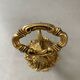 Vintage golden brass dolphin coat rack
